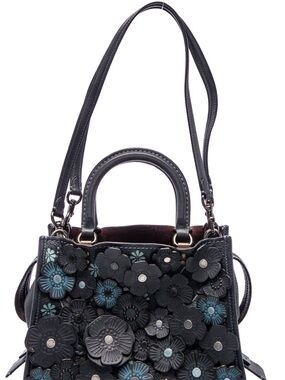 Coach Rogue 25 Tea Rose Appliqués Satchel Crossbody HTF 1941 Collection